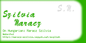 szilvia maracz business card